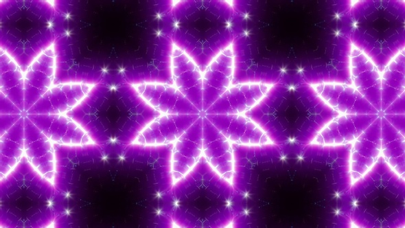 Rapidly Blink Neon Flower Kaleidoscope Loop 4K 03