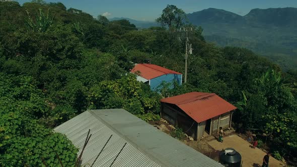 AEREALS FROM VARIOUS MAYAN NEW HOUSES IN CHIAPAS MEXICO SHOT IN 4K