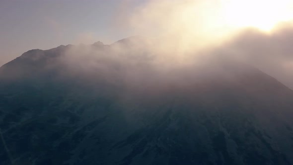 Lifting shot up and over the majestic mountains of Romania.