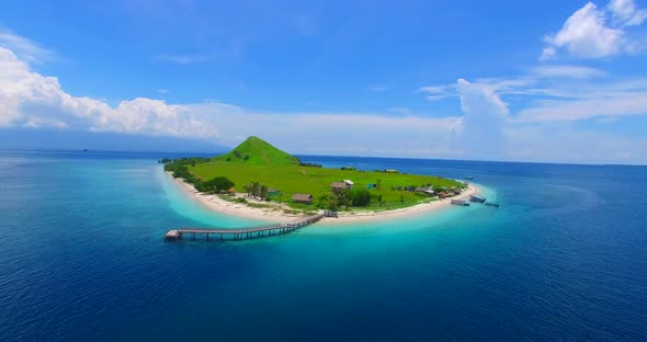 Aerial isolated island