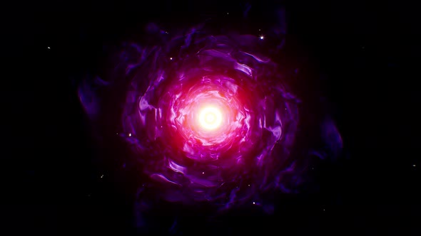 Purple and Crimson Glowing Nebula Energy Space Background Loop 4K