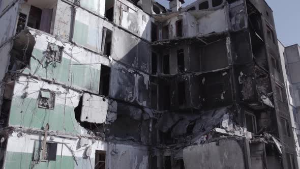 War in Ukraine  Destroyed Building in Borodyanka Bucha District