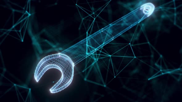 Open Ended Wrench Hologram Close Up Hd alt