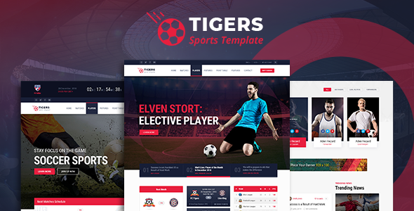 Tigers - Soccer Sports HTML Template