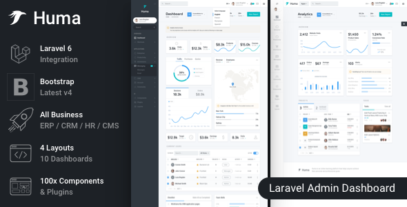 Huma - Laravel Admin Dashboard Template