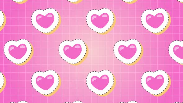 Love Heart Emoji Icon Background