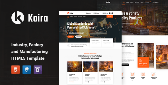 Koira - Industry and Manufacturing HTML5 Template