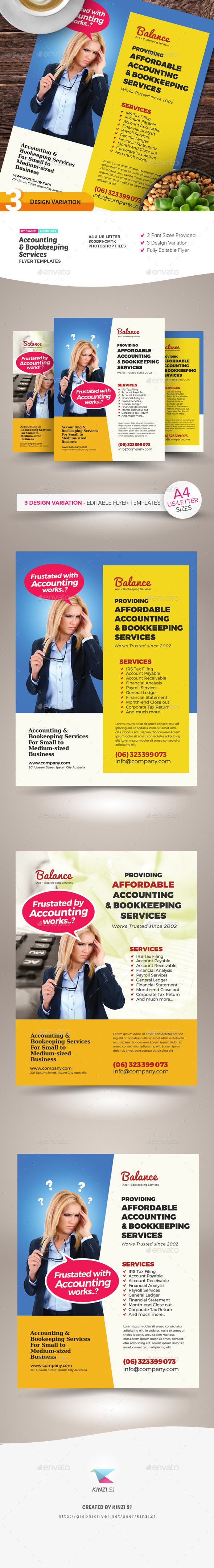 Accounting & Bookkeeping Services Flyers