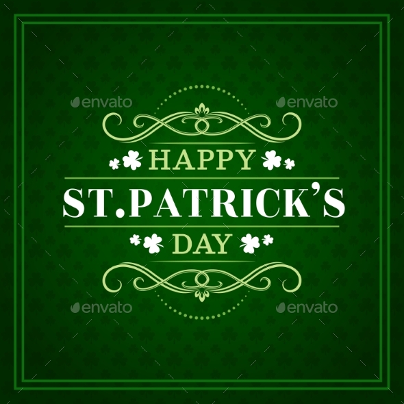 Saint Patrick Day Irish Shamrock Clover Pattern