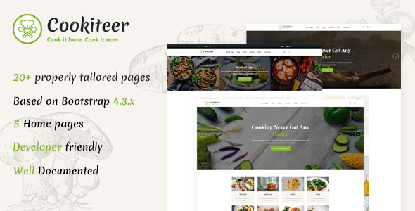 Cookiteer - Food Blog HTML Template