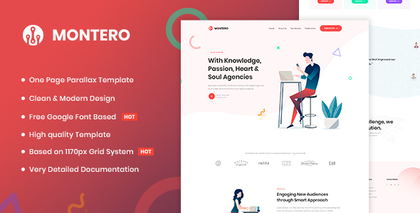 Montero | One Page Parallax HTML5 Template