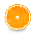 Orange slice isolated close-up on white background. - PhotoDune Item for Sale