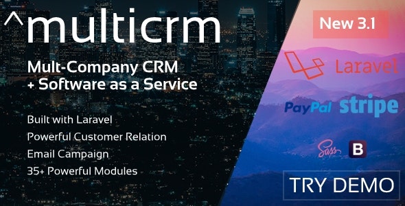 ^ Multicrm - Uniwersalny, potężny Laravel CRM + strona docelowa (Saas)