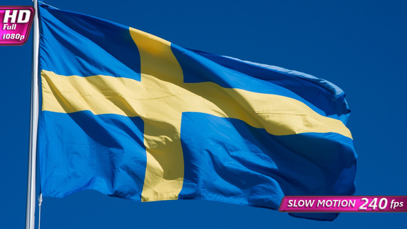 Swedish Flag Waves The Wind alt