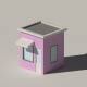 Low Poly Kiosk Stand - 3DOcean Item for Sale