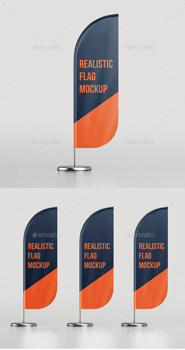 Download Beach Flag Mockup Graphics Designs Templates