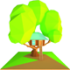 Tree House_3D Low Poly Modeling - 3DOcean Item for Sale