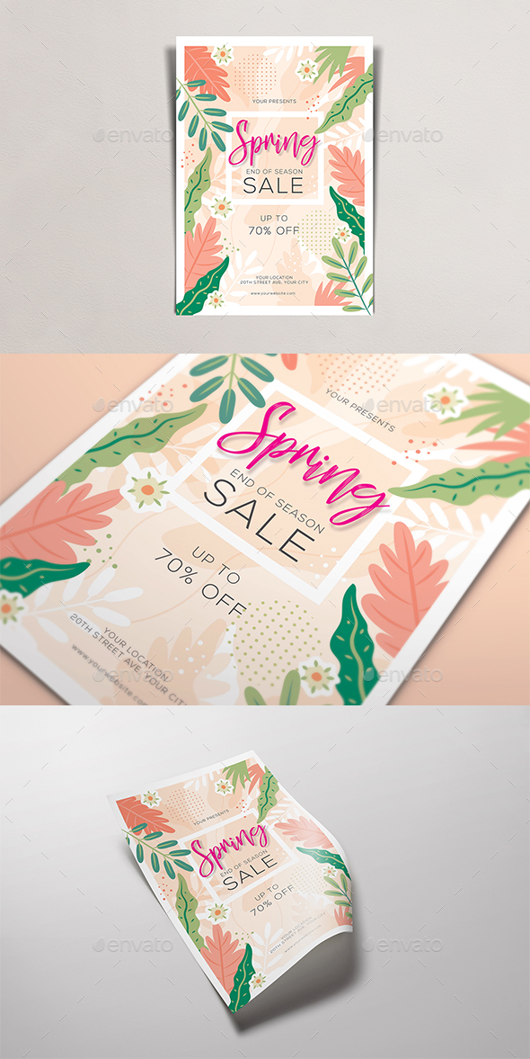 Spring Sale Flyers Template