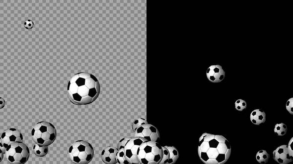 Falling Soccer Balls 4K