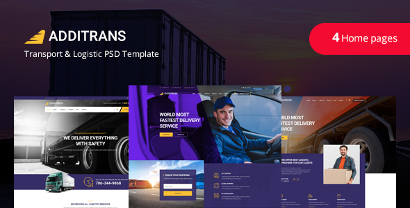 Download Download Additrans Transport And Logistics Psd Template Nulled Themehits PSD Mockup Templates