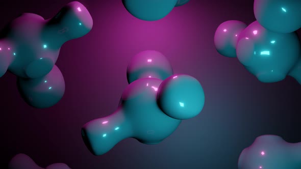 Neon liquid fluid shape motion