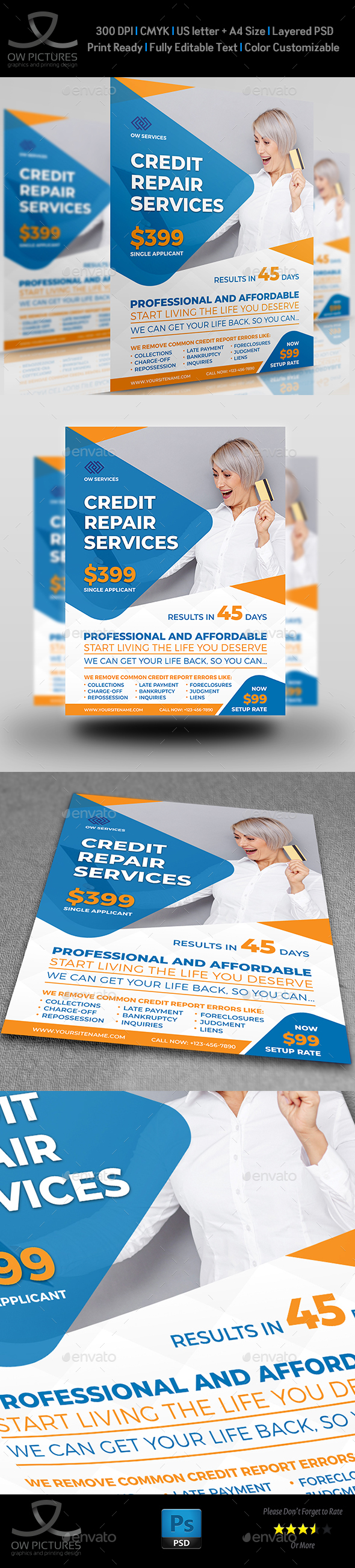 Credit Repair Services Flyer Template