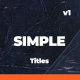 Clean and Simple Titles Package - VideoHive Item for Sale
