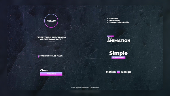 Clean and Simple Titles Package alt