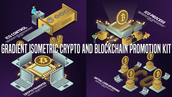 Gradient Isometric Crypto and Blockchain Promotion Kit