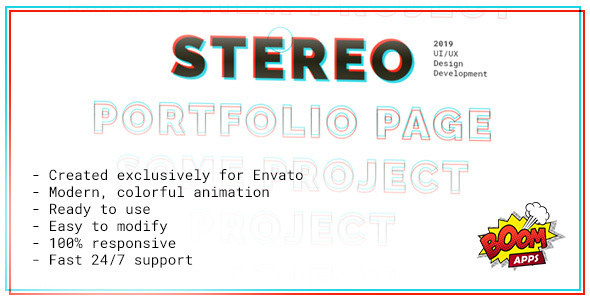 Stereo - Modern Portfolio Page