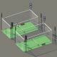 Low Poly Tennis Courts - 3DOcean Item for Sale
