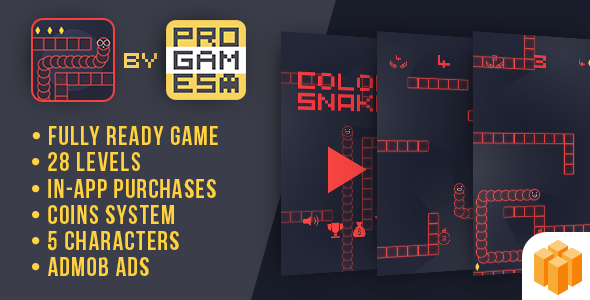 Color Snake - Buildbox - Ios Game - Easy To Reskine + Admob