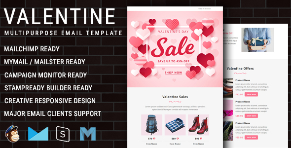 Valentine - Multipurpose Responsive Email Template