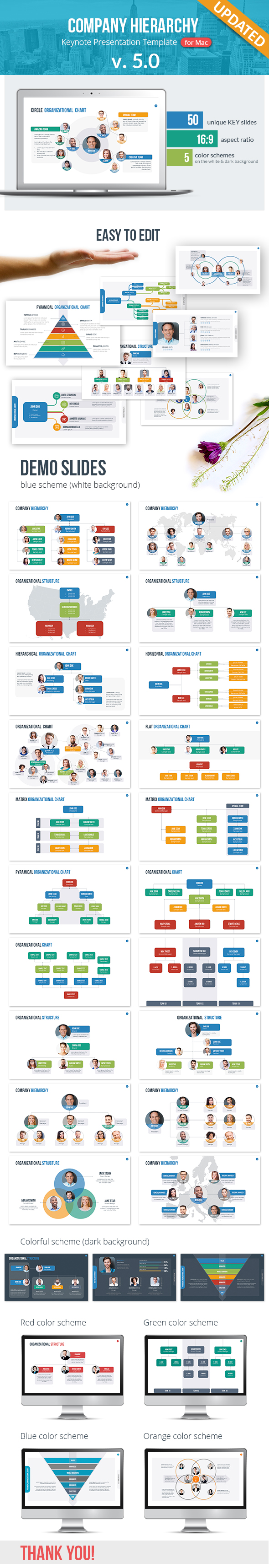 Organizational Chart And Hierarchy Keynote Template Rocket Eleven Store