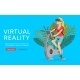 Virtual Augmented Reality Vector Illustration