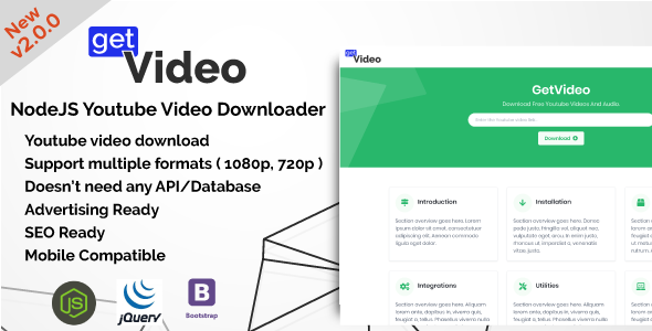 GetVideo - NodeJS Youtube Video Downloader