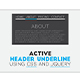 Header Underline Active Item Using CSS - CodeCanyon Item for Sale