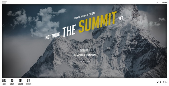 The Summit || Responsive Coming Soon Page