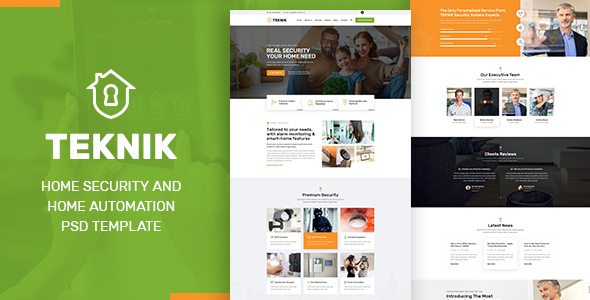 Teknik -  Security Services PSD Template