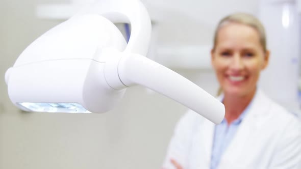 Portrait of female dentist smiling