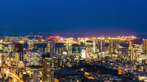 day to night time lapse of Tokyo city, Japan