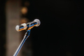 Close Up of Microphone Standing at Stage Before Concert - PhotoDune Item for Sale