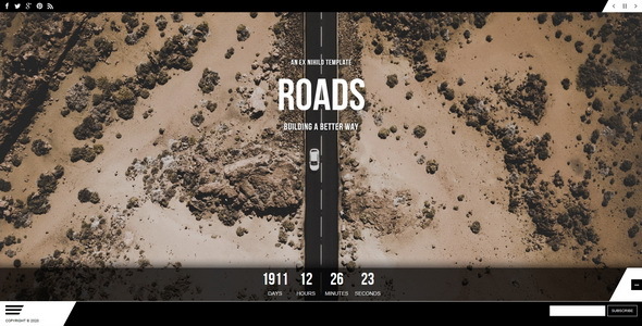 Roads || Responsive Coming Soon Page