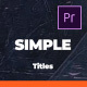 Clean and Simple Titles Package - VideoHive Item for Sale