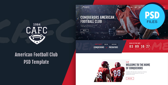 Conquerors | American Football & NFL PSD Template