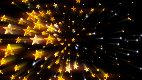 Golden Stars Background