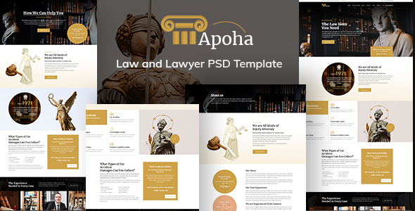 Apoha - Law and Lawyer PSD Template