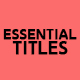 Essential Titles for Premiere Pro - VideoHive Item for Sale