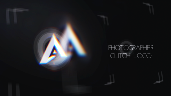 Minimal Photographer Glitch Logo Intro Reveal alt