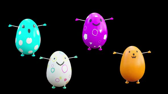 49 Easter Day Eggs Dancing HD